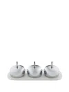 Alessi Jam Tray (set Of Three) In Silver