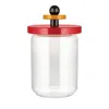 Alessi 100 Values Collection Glass Jar In Red Multi