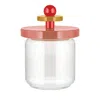 Alessi Jar 75 With Beechwood Lid In Pink Multi