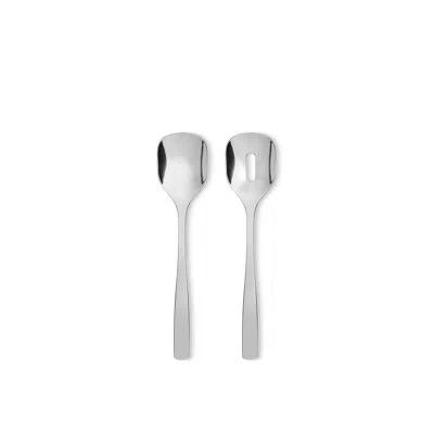 Alessi Knifeforkspoon Salad Set In Polished