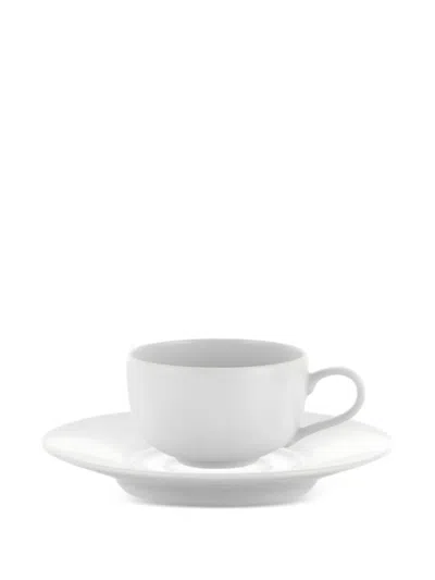 Alessi La Bella Tavola Coffee Cups (set Of Four) In White