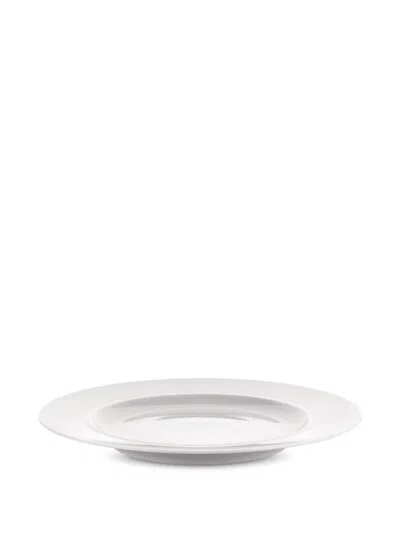 Alessi La Bella Tavola Flat Plate (set Of Four) In White