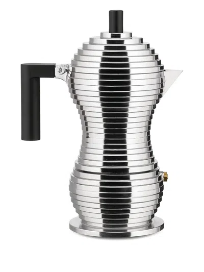 Alessi Layered Espresso Coffee Maker In Silver