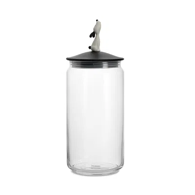 Alessi Lula Pet Jar Container With Lid In Black