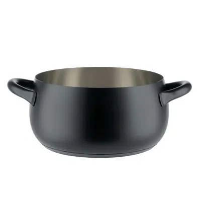 Alessi Mami Casserole With Two Handles In Black