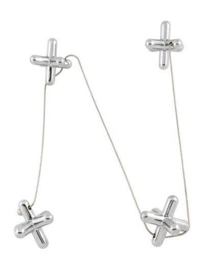 Pre-owned Alessi Metal Tripod Trivet Pot Holder In Silver