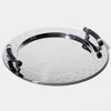 Alessi Mgvass Round Tray With Handles In Silver