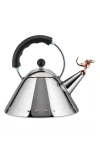Alessi 2.1 Quart Tea Kettle By Michael Graves In Black