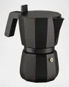 Alessi 6 Cup Black Espresso Maker In Black