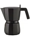 Alessi Nocolor Moka Cast Aluminium Espresso Coffee Maker 14.5cm In Black