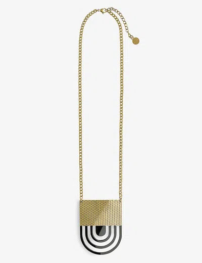 Alessi Womens Nocolor Fresia Gold-tone Steel Necklace