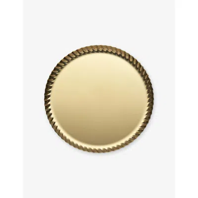 Alessi Pleats Small Stainless-steel Tray In Gold