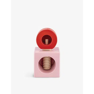 Alessi Pink And Red Twergi Beach-wood Nutcracker 11cm X 6cm