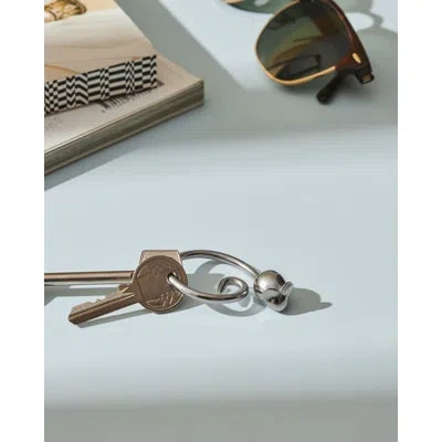 Alessi Pip Key Ring In Silver