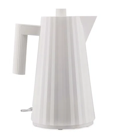 Alessi Plisse 1.8 Quart Electric Water Kettle In White