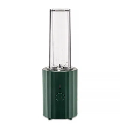 Alessi Plissé 2-container Single-serve Blender In Green