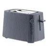 Alessi Plisse 2 Slice Toaster, Black In Gray