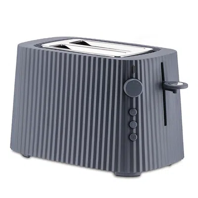 Alessi Plisse 2 Slice Toaster, Black In Gray