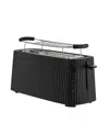 Alessi Plisse 4 Slice Toaster With Warming Rack In Black