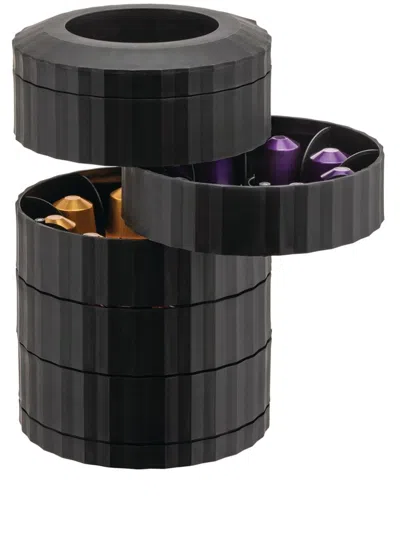 Alessi Plisse Capsule Dispenser In Black