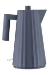 Alessi Plissé Electric Kettle In Gray