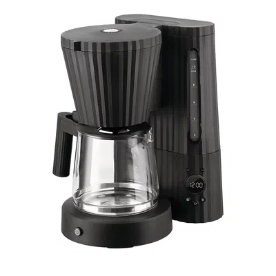 Alessi Plisse Filter 10 Cup Coffee Machine In Black