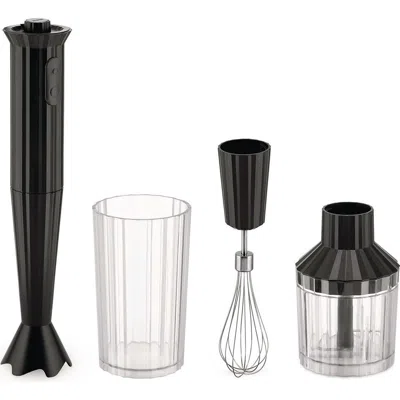 Alessi Plissé Hand Blender Set In Black