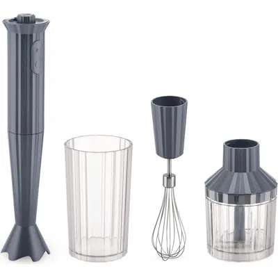 Alessi Plissé Hand Blender Set In Gray