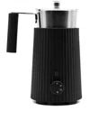 Alessi Plissé Multi-function Milk Frother In Schwarz