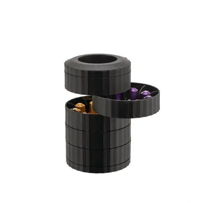 Alessi Plisse Nespresso Coffee Pod Storage In Black