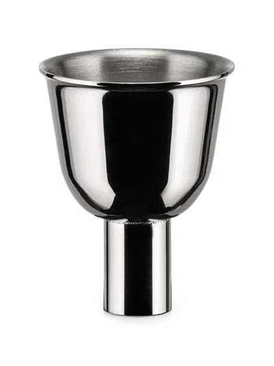 Alessi Polished Hip Flask In Silver
