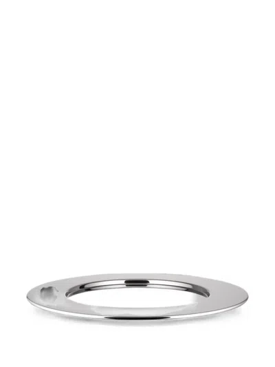 Alessi Polished Round Charger Plate In Silver