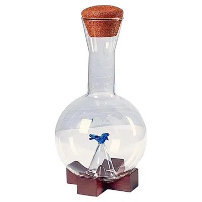 Pre-owned Alessi Postmodern Michael Graves Swid Powell Handblown Glass Aerator Wine Decanter In Brown
