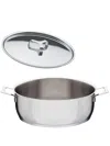 Alessi Pots&pans Stainless Steel Casserole In Silver