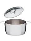 Alessi Pots&pans Stainless Steel Casserole In Silver