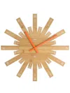 Alessi Raggiante Bamboo Wall Clock In Brown