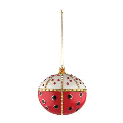 Alessi Re Coccinello Home Ornament In Black,red,gold,white