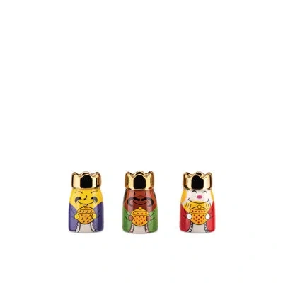 Alessi Re Magi Figurine In Gold,white,yellow