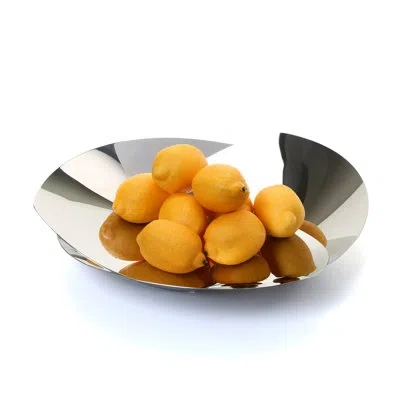 Alessi Resonance Fruit Holder In Silver