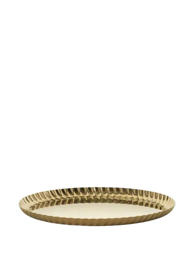 Alessi Ridged-detail Tray (23cm) In Gold