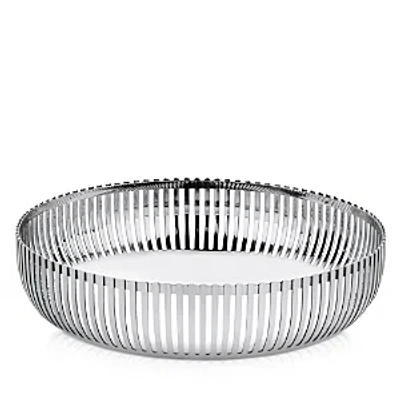 Alessi Round Basket, Medium In Silver