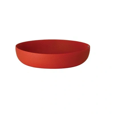 Alessi Round Basket In Red
