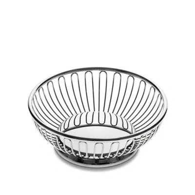 Alessi Round Wire Basket In Silver