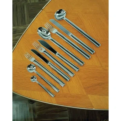 Alessi Rundes Modell Stainless Steel Dessert Knife In Silver