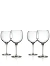 Alessi Set-of-four Glasses In Trasparente
