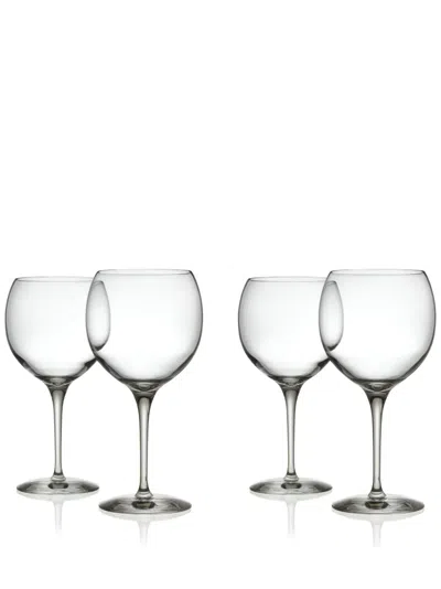 Alessi Set-of-four Glasses In Trasparente
