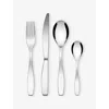 Alessi Asta Stainless-steel Set Of 24 Cutlery Set In Silver