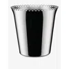 Alessi Silver Edges Perforated Stainless-steel Wine Cooler 23cm In Silver
