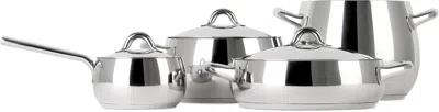Alessi Silver Mami Pots & Pans Set, 7 Pcs