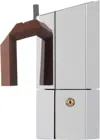 Alessi Silver Menhir Espresso Coffee Maker In Stainless Steel